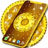 Icono de Gold Glitter Clock Wallpaper
